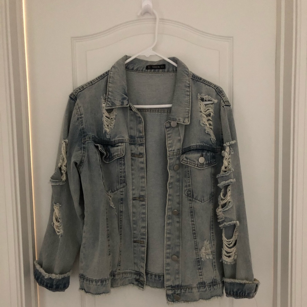 Distressed/Ripped Jean Jacket